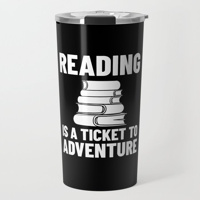 Reader Book Reading Bookworm Librarian Travel Mug