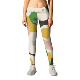 Bold Floral in Yellow, Green & Pink Leggings