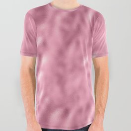 Pink Metallic Shimmering Texture All Over Graphic Tee