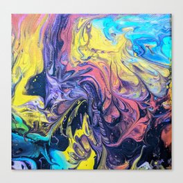 Color Clash - Fluid Art Canvas Print