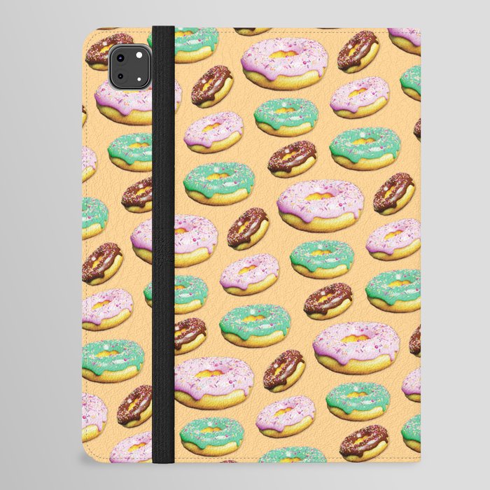 3D Donut Pattern - Strawberry, Chocolate, Matcha iPad Folio Case