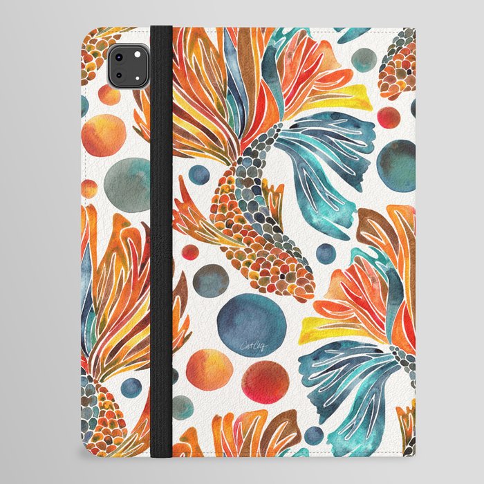 Siamese Fighting Fish – Orange & Blue iPad Folio Case