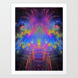 Fireworks Explosion Art Print | Trippy, Digital, Fractal, Fireworks, Painting, Abstract, Psychedleic, Explosion, Purple, Fractals 