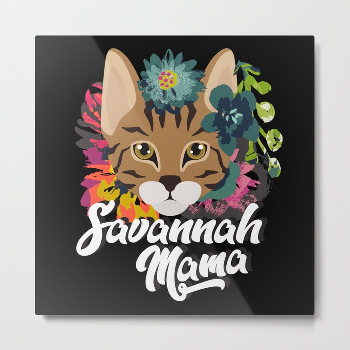 Savannah Mom Savannah Cat Kitten Metal Print