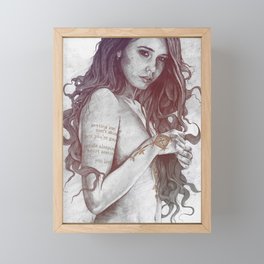 You Lied: Rainbow (nude girl with mehndi tattoos) Framed Mini Art Print
