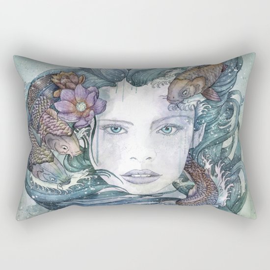 Cyan Rectangular Pillow