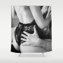 Black & White Foreplay Shower Curtain