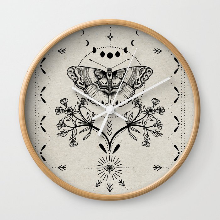 Magical Moth Wall Clock