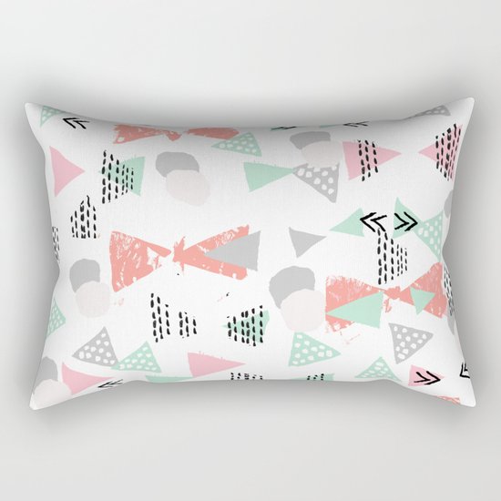 Pastel minimal pattern gender neutral nursery pattern home office trendy designs Rectangular Pillow