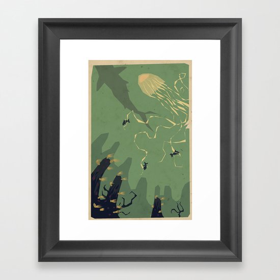 Meanwhile, deep below.... Framed Art Print