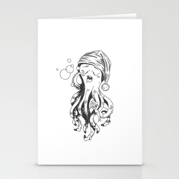 Tired Octopus Stationery Cards