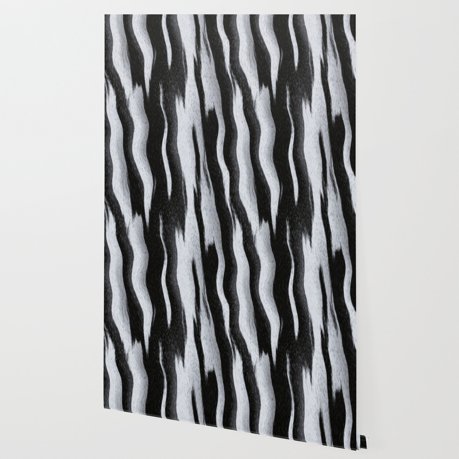 Zebra Skin Black And White Stripes Wallpaper By Lebensartdesign Society6