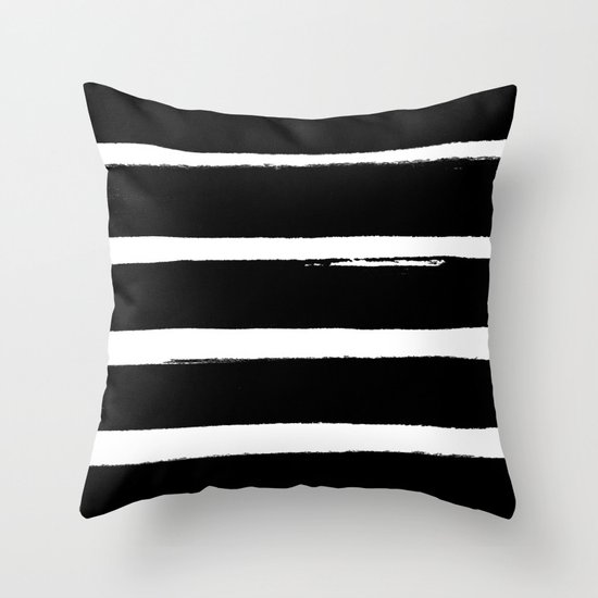 BLK Stripes Throw Pillow by Georgiana Paraschiv Society6