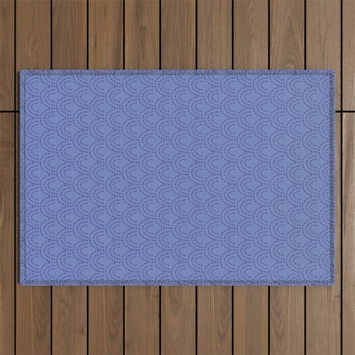 Periwinkle Scallops Outdoor Rug