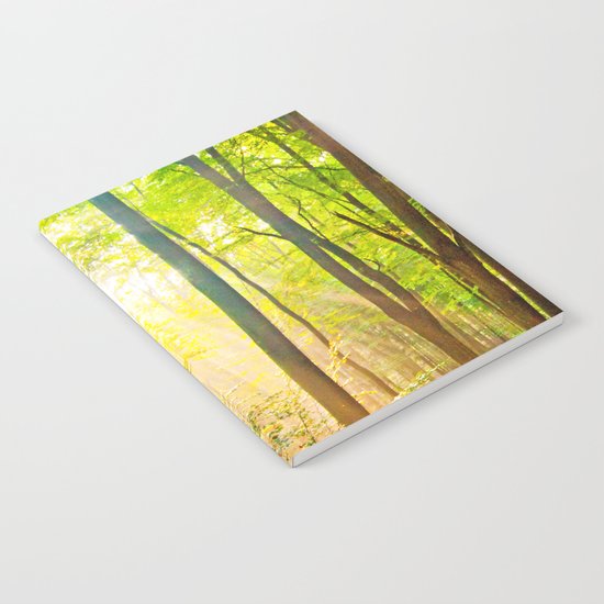 Sunbeams in the forest Notebook
