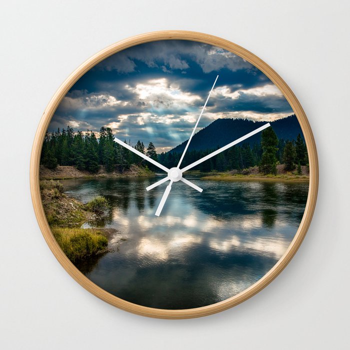 Snake River Revival - Morning Along Snake River in Grand Tetons Wall Clock