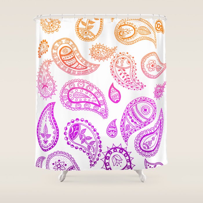 Sunset Paisley Shower Curtain By Cynh Society6