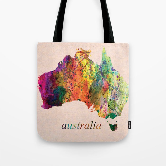 Australia painting map  Tote Bag