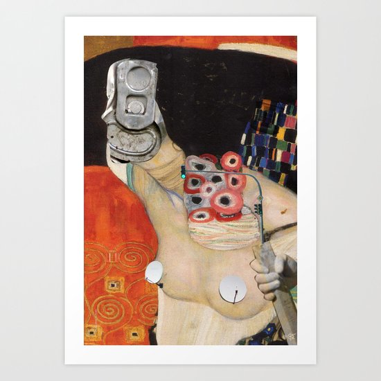 Klimt´s Judy Collage 1 Art Print