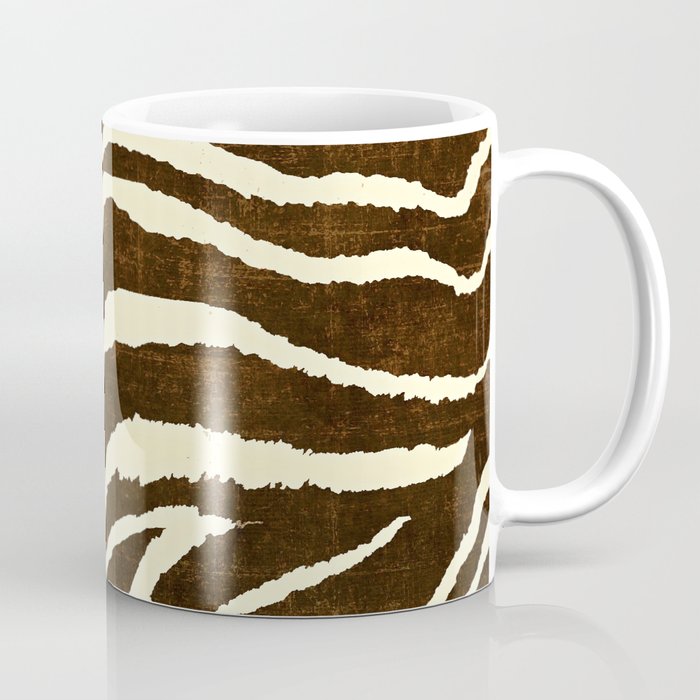 ZEBRA IN WINTER BROWN AND WHITE Coffee Mug