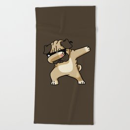 Dabbing Pug Beach Towel | Ilovepugs, Internet, Music, Illustration, Pugs, Dabpose, Dabbing, Dogshirt, Pugshirt, Dealwithit 