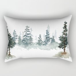 a walk through the woods Rectangular Pillow