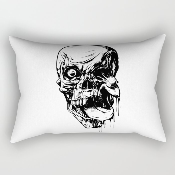 Skeleton Zombie Rectangular Pillow