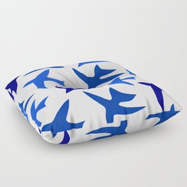 Matisse cut-out birds - blue and white pattern Floor Pillow