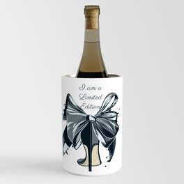 Fashion illustration with high heel shoe and bow. I am limited edition Wine Chiller