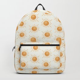 Peace Sun Face, Calm Happy Sunshine Watercolor Backpack
