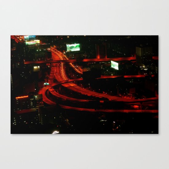 Bangkok by night Canvas Print
