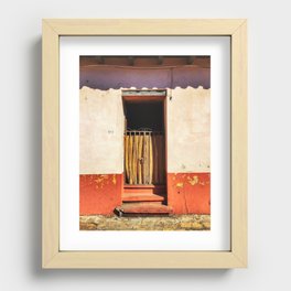 Door, Orange (San Cristóbal de las Casas, Chiapas, Mexico) Recessed Framed Print