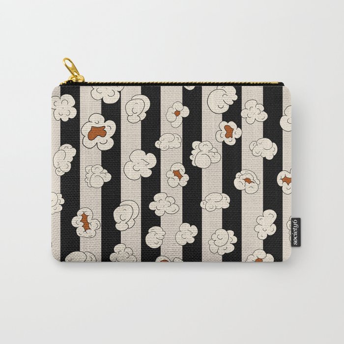 Popcorn retro Black lines 8 Carry-All Pouch