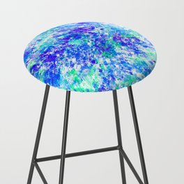 Blue Abstract Paint Texture Pattern Bar Stool