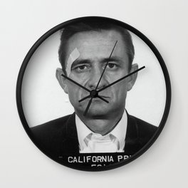 Johnny Cash Mugshot Wall Clock