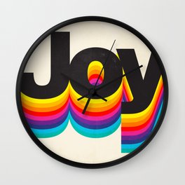 Joy: Retro Typography Edition Wall Clock