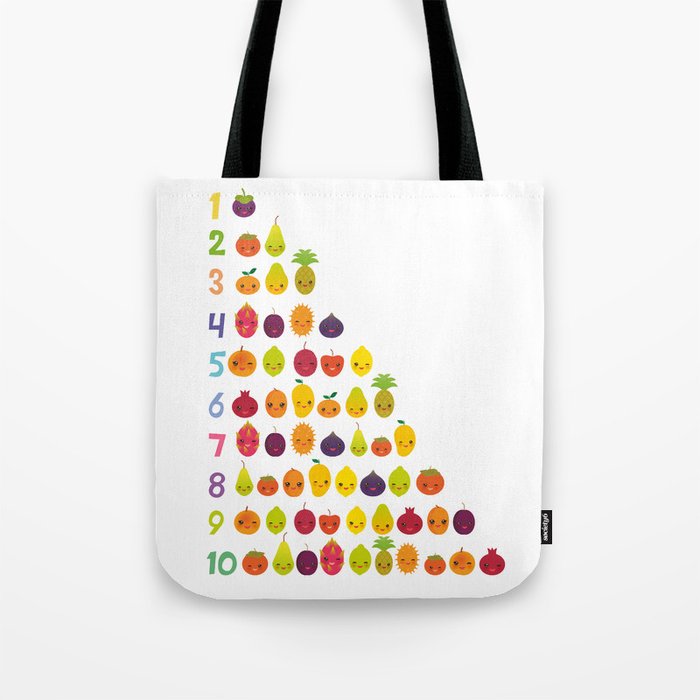 numbers for preschool kindergarten kids kawaii fruit from one to