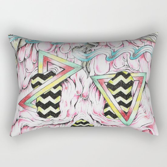 Face Melt Rectangular Pillow