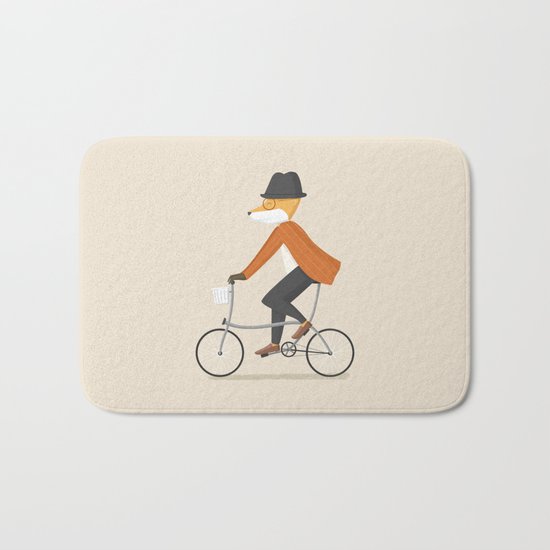 Mr. Fox is on His Way Bath Mat
