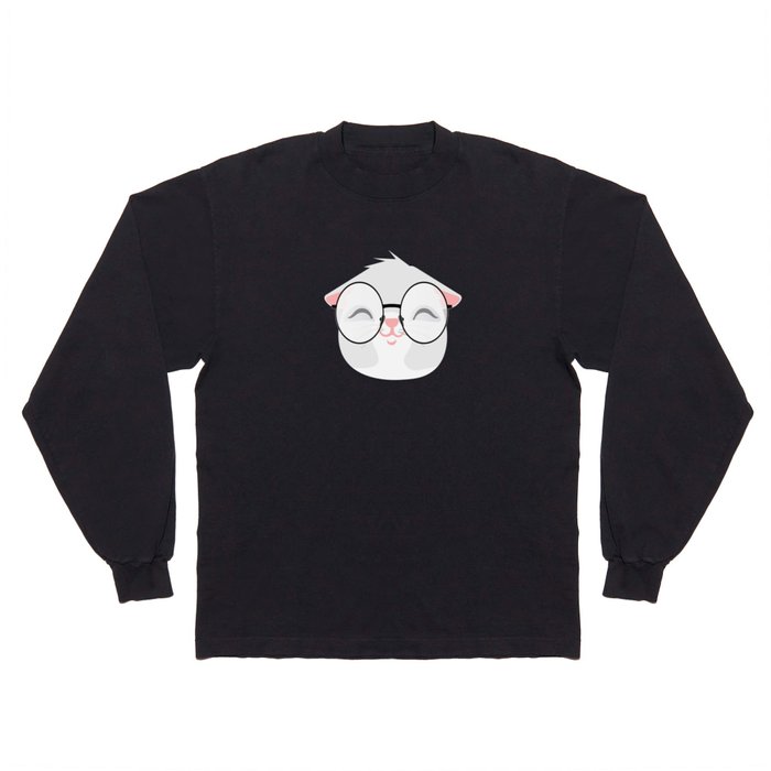 Cat With Glasses Kitten Cute Long Sleeve T Shirt