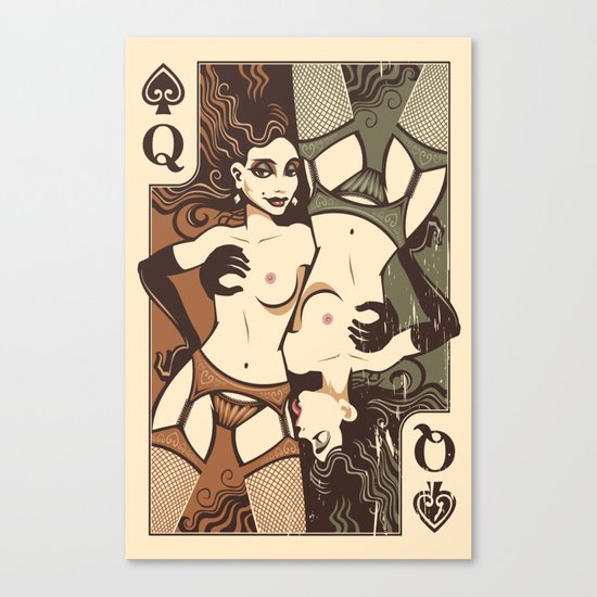 Queen of Spades Canvas Print