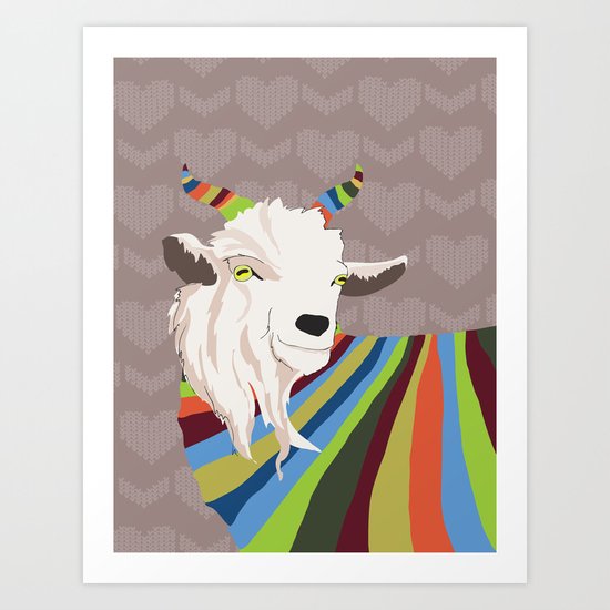 Sweater Goat Art Print