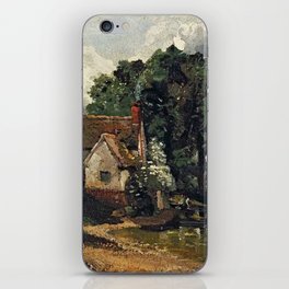 Vintage painting of a house by John Constable iPhone Skin
