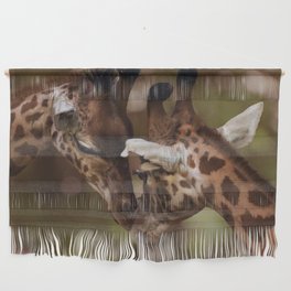 South Africa Photography - Two Giraffes Kissing Wall Hanging