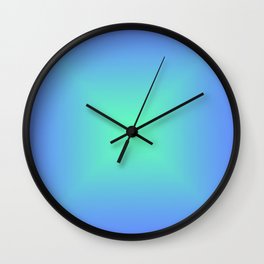 Shiny diamond of bright gradient color - Blue to green gradient ombre Wall Clock