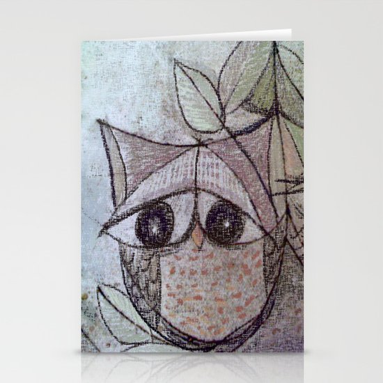 Owl couple Stationery Cards