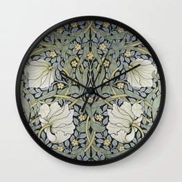 William Morris - Pimpernel  Wallpaper Design Wall Clock