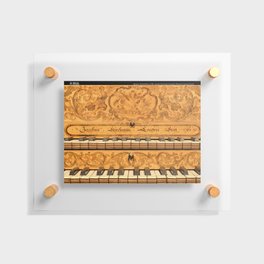Queen Charlotte's Kirkman Harpsichord Nameboard Detail 2 Floating Acrylic Print