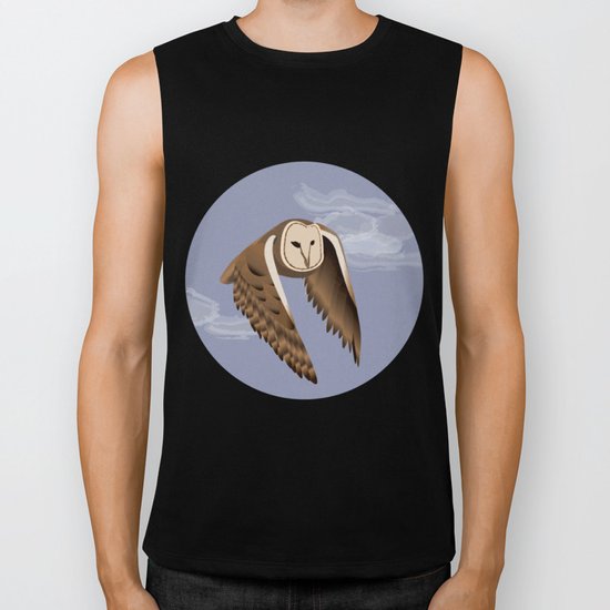 Owl at Dusk Biker Tank