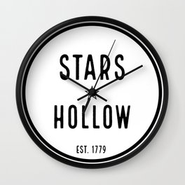 Stars Hollow Gilmore Girls  Wall Clock | Gilmoregirls, Typography, Lorelai, Starshollowct, Lorelaigilmore, Hollow, Lukes, Graphicdesign, Rorygilmore, Stars 